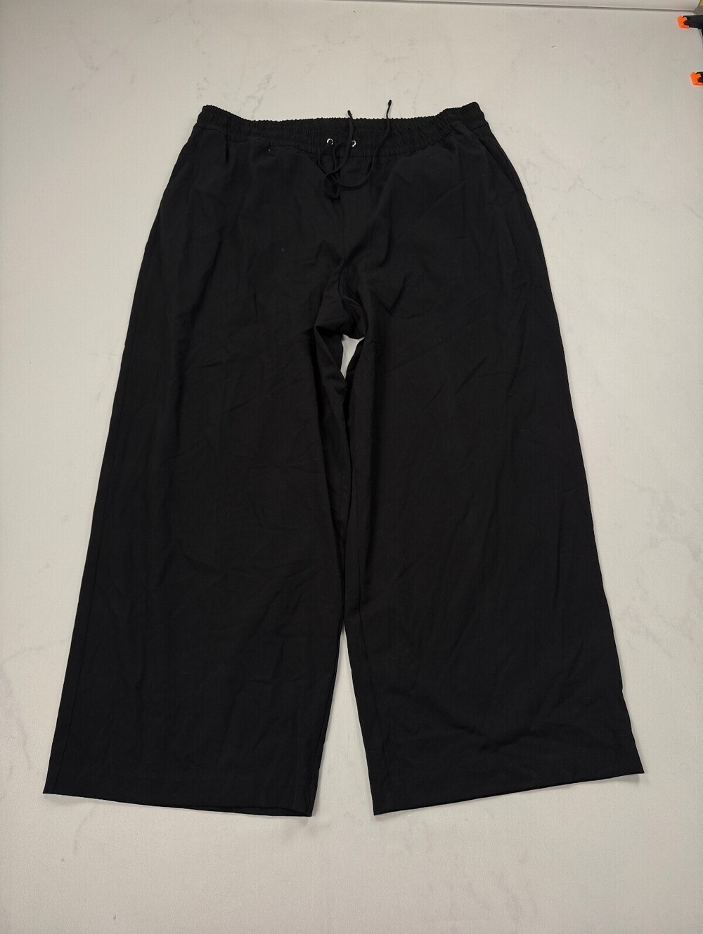 Ava & Viv Wide Leg Pants Black Modern Wide Leg - Womens 2X